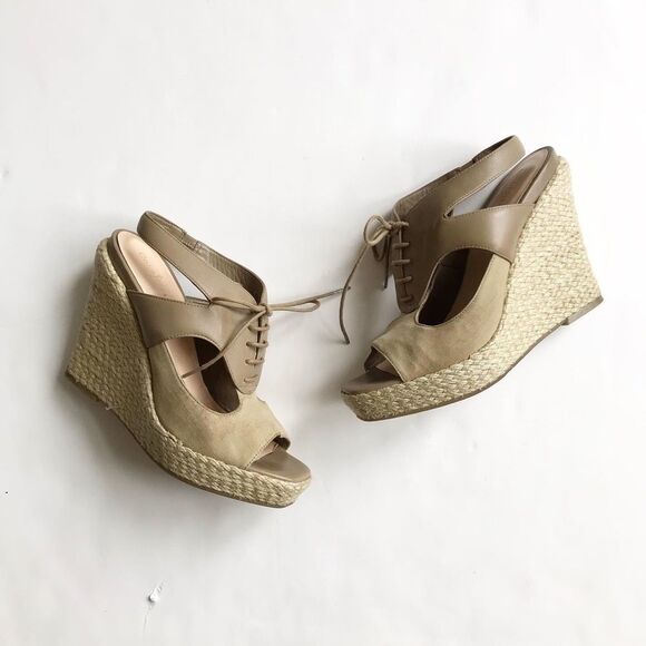 Cole Hann cut out lace up espadrilles size 7.5 - Picture 1 of 10